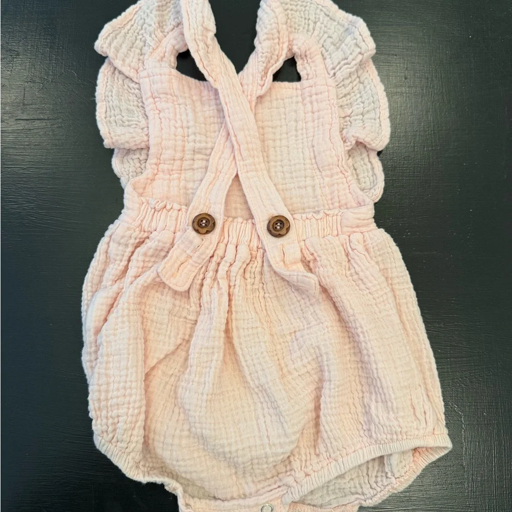 Pink Ruffled Baby Romper - Picture 4 of 5